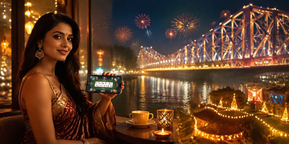 Kolkata teen patti game during Diwali festival night